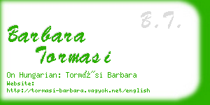 barbara tormasi business card
